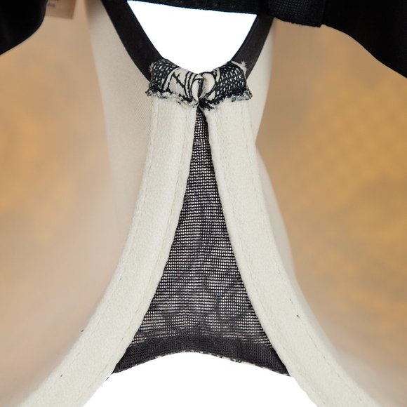 Cacique Lightly Lined Full Coverage T-Shirt Bra Black Lace Print Underwire 46DDD - Picture 6 of 9